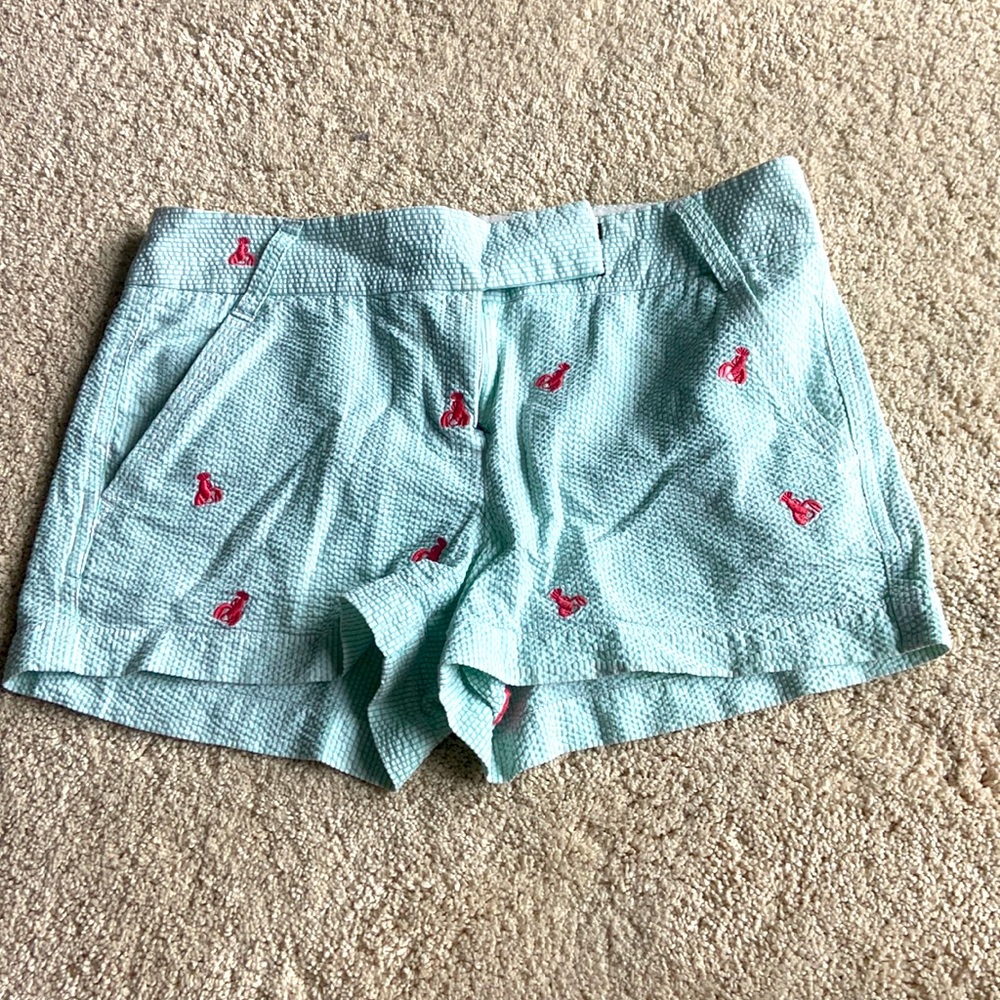 JCrew seersucker lobster shorts